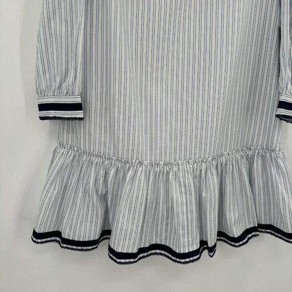 Tuckernuck Women's Grosgrain Trim Oxford Stripe Bouvier Dress sz S NWT - Picture 4 of 5